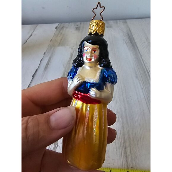 Vintage inge glas Snow White dwarfs glass ornament Xmas tree - Picture 2 of 8
